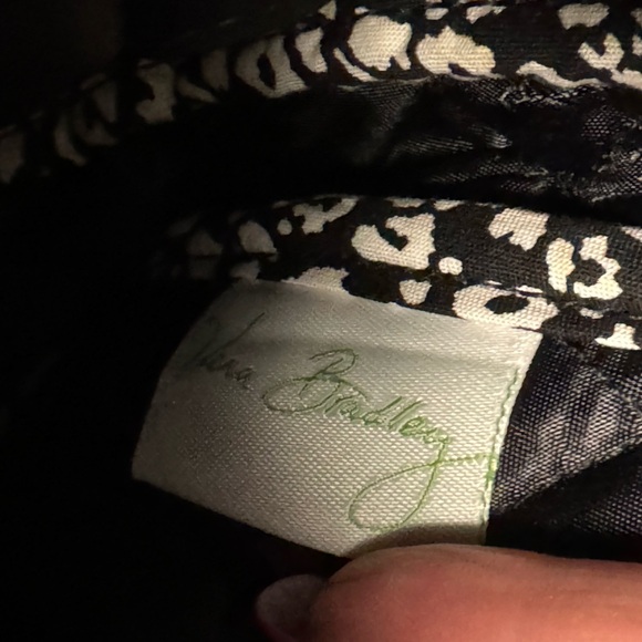Vera Bradley Black & White Leopard Print Crossbody Shoulder Adjustable Neutral - Picture 7 of 13